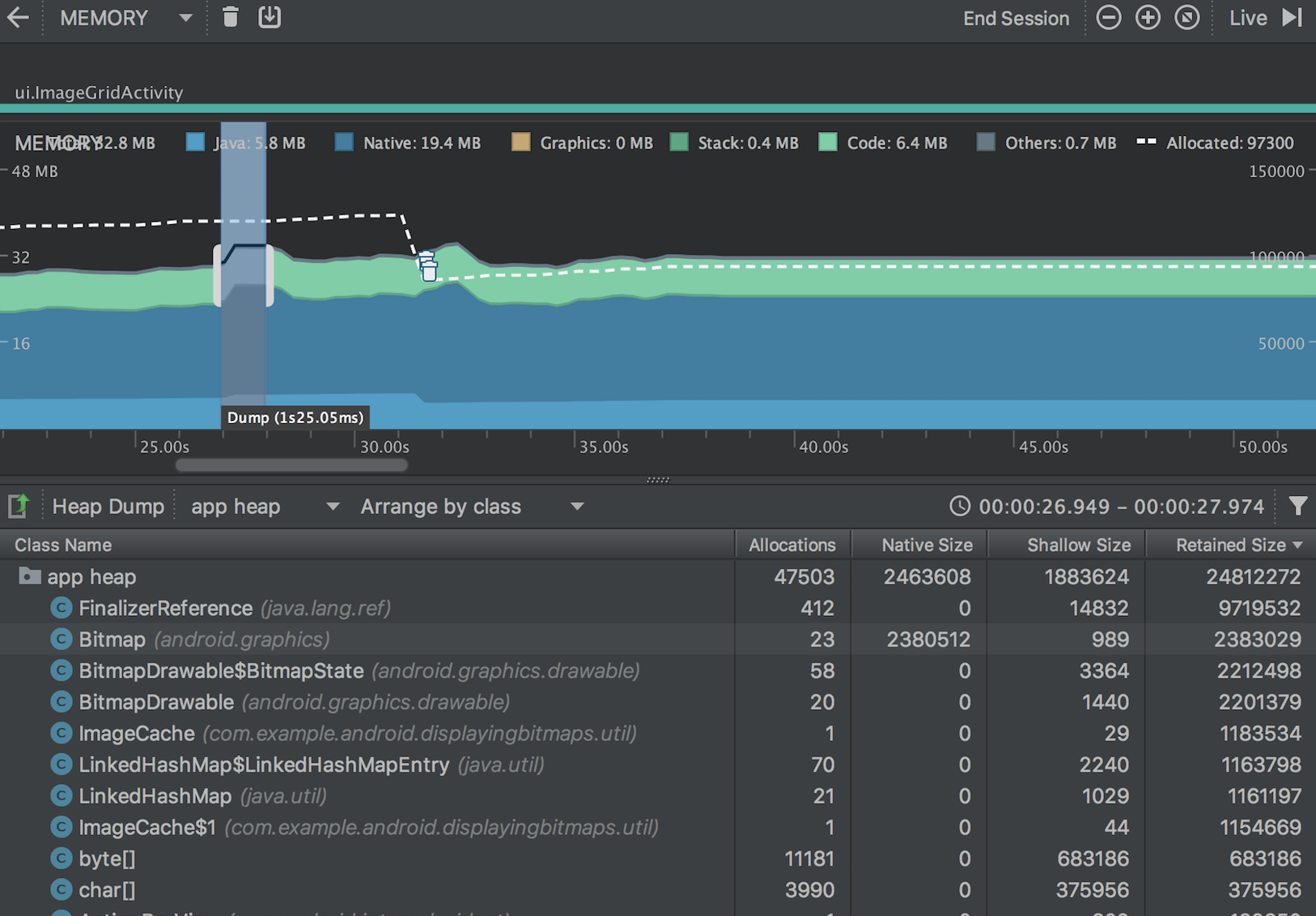 View the heap and memory allocations - 图7