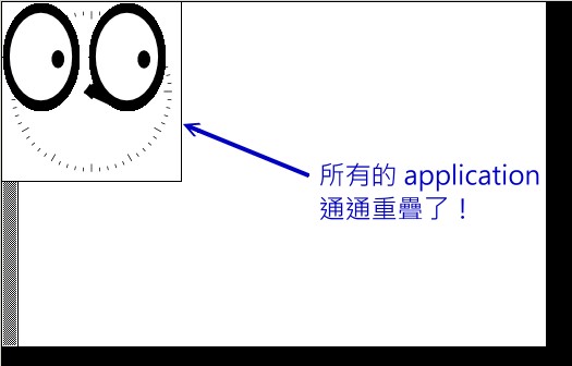 分别启动 xclock 时钟与 xeyes 眼睛的结果